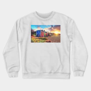 Warm Sunset over the Beach Landscape Crewneck Sweatshirt